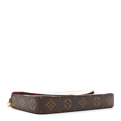 Louis Vuitton Monogram Pochette Felicie Chain Wallet Fuchsia 5 of 13