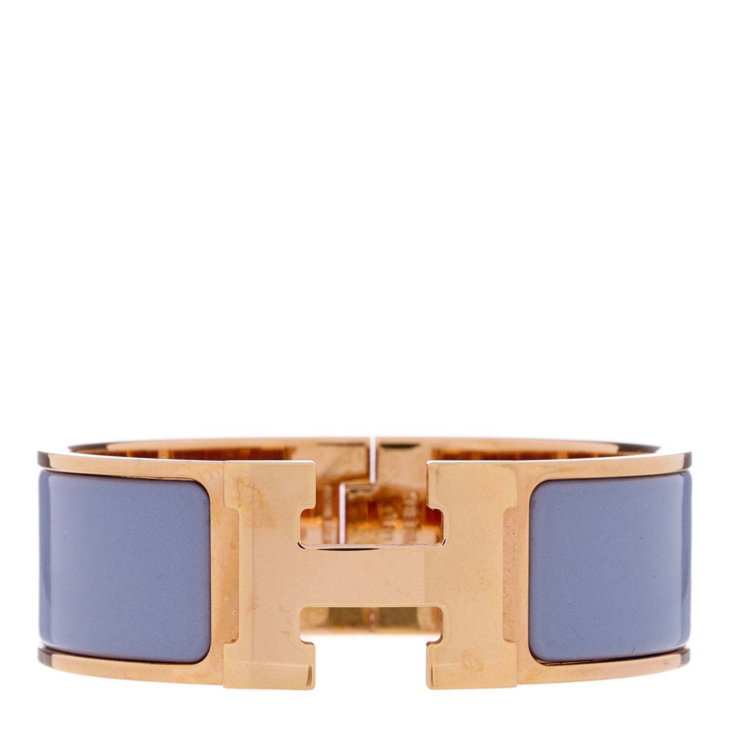 Hermes Enamel Wide Clic Clac H Bracelet PM Bleu Lin 1 of 4