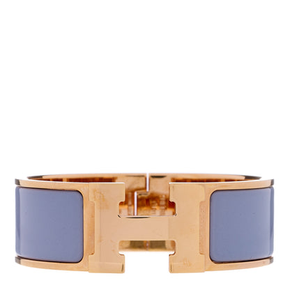 Hermes Enamel Wide Clic Clac H Bracelet PM Bleu Lin 1 of 4