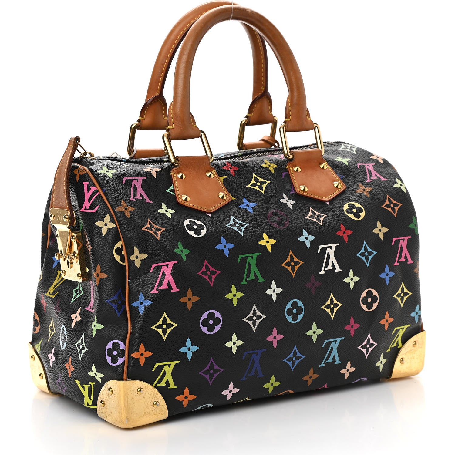 Louis Vuitton Monogram Multicolor Speedy 30 Black 3 of 10