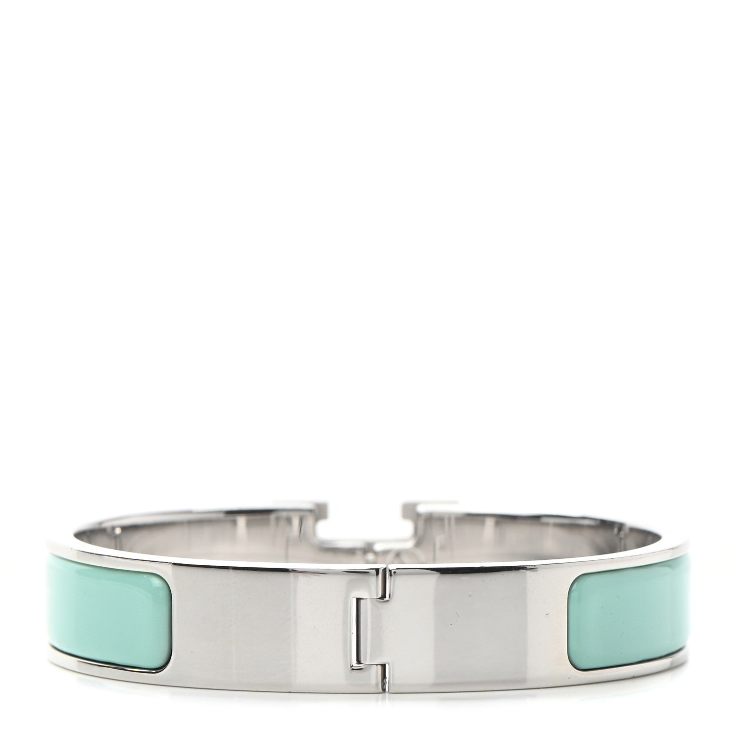 Hermes Enamel Narrow Clic Clac H Bracelet PM Lagoon 3 of 5
