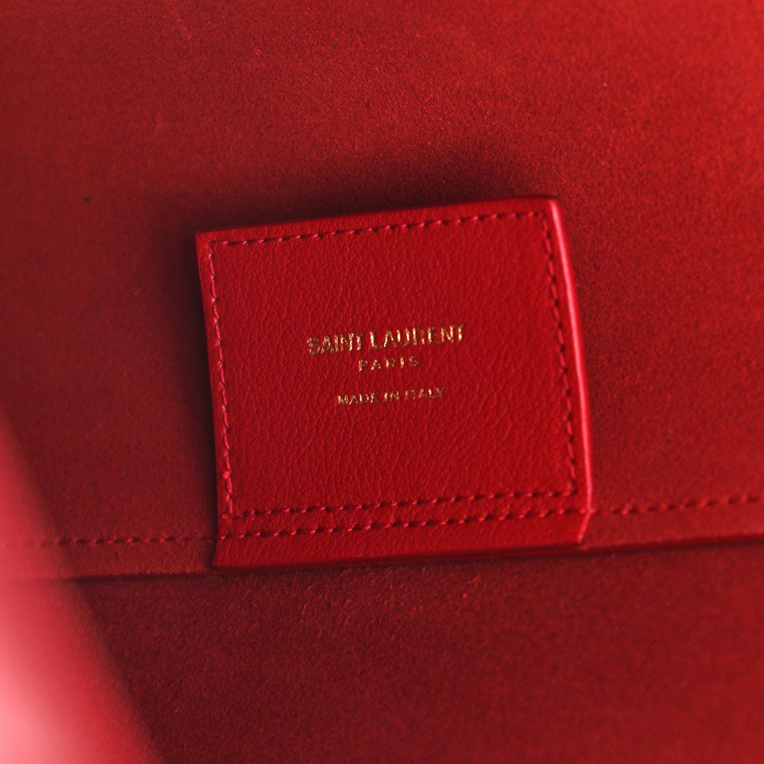 Saint Laurent Calfskin Large Shopping Tote Rouge Eros 9 of 10