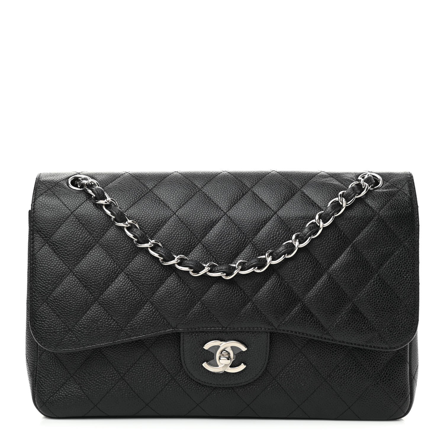 Chanel Caviar Quilted Jumbo Double Flap Black 1 of 10