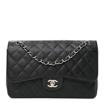 Chanel Caviar Quilted Jumbo Double Flap Black 1 of 10