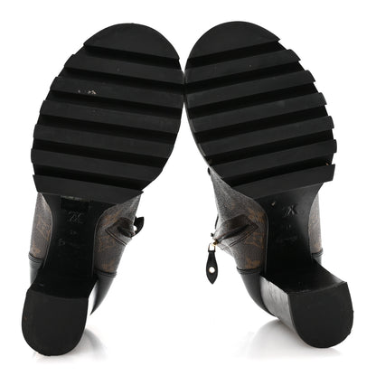 Louis Vuitton Patent Calfskin Monogram Star Trail Ankle Boots 41 Black 6 of 8