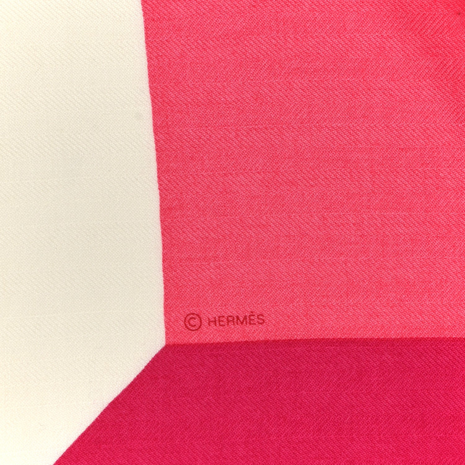 Hermes Cashmere Silk Encadre H Passant Giant Scarf 140 Rose Bonbon Fuchsia 3 of 4