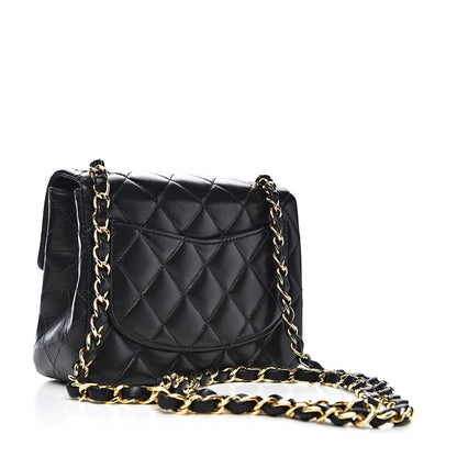 Chanel Lambskin Quilted Mini Square Flap Black 3 of 13