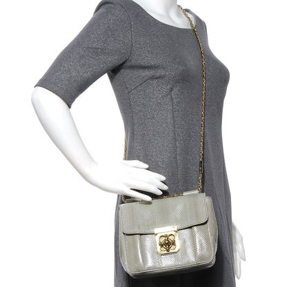 Chloe Snakeskin Mini Elsie Shoulder Bag Grey 2 of 7