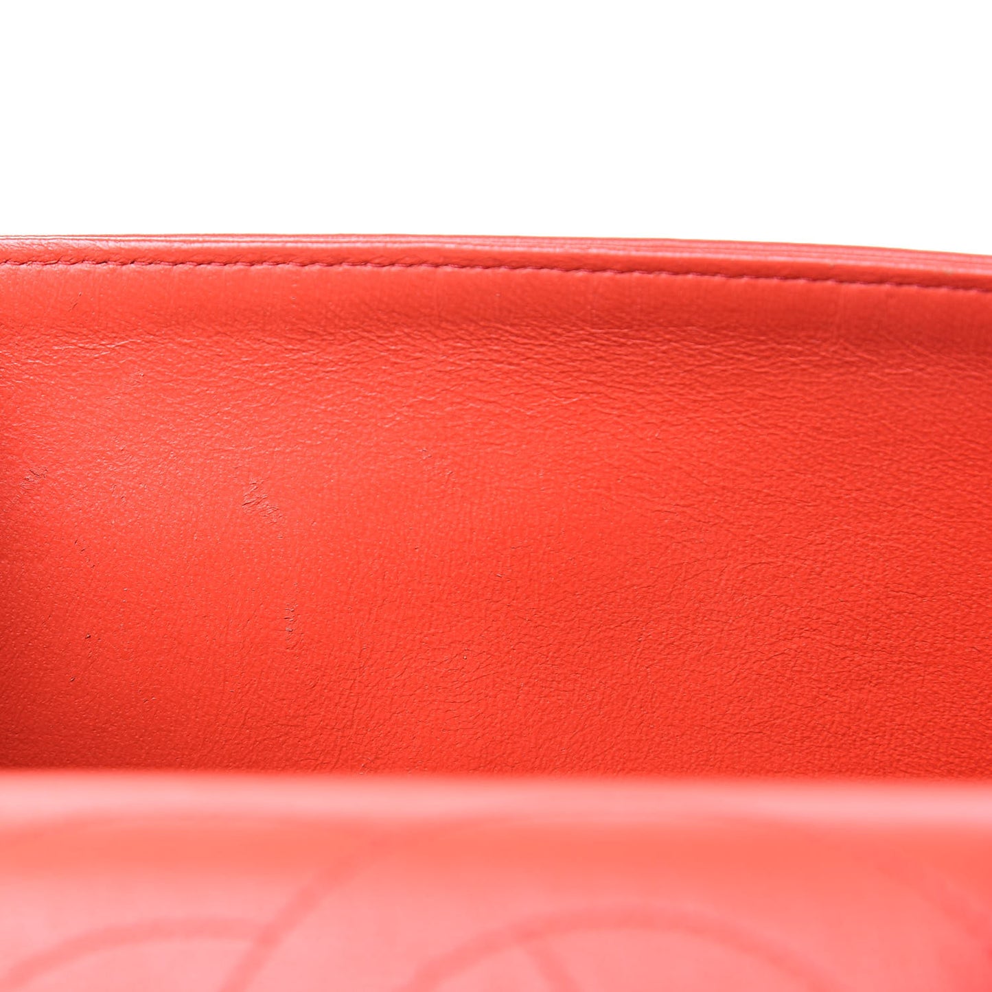 Lambskin Quilted Jumbo Double Flap Red