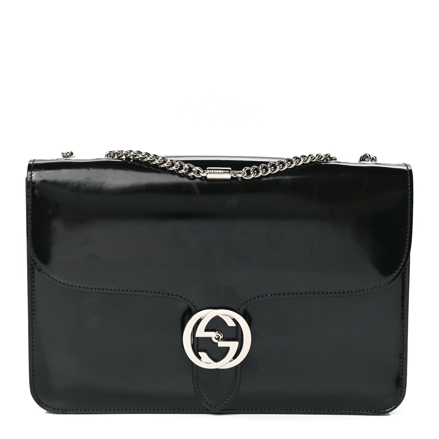 Gucci Shade Lux Calfskin Interlocking G Shoulder Bag Black 1 of 12