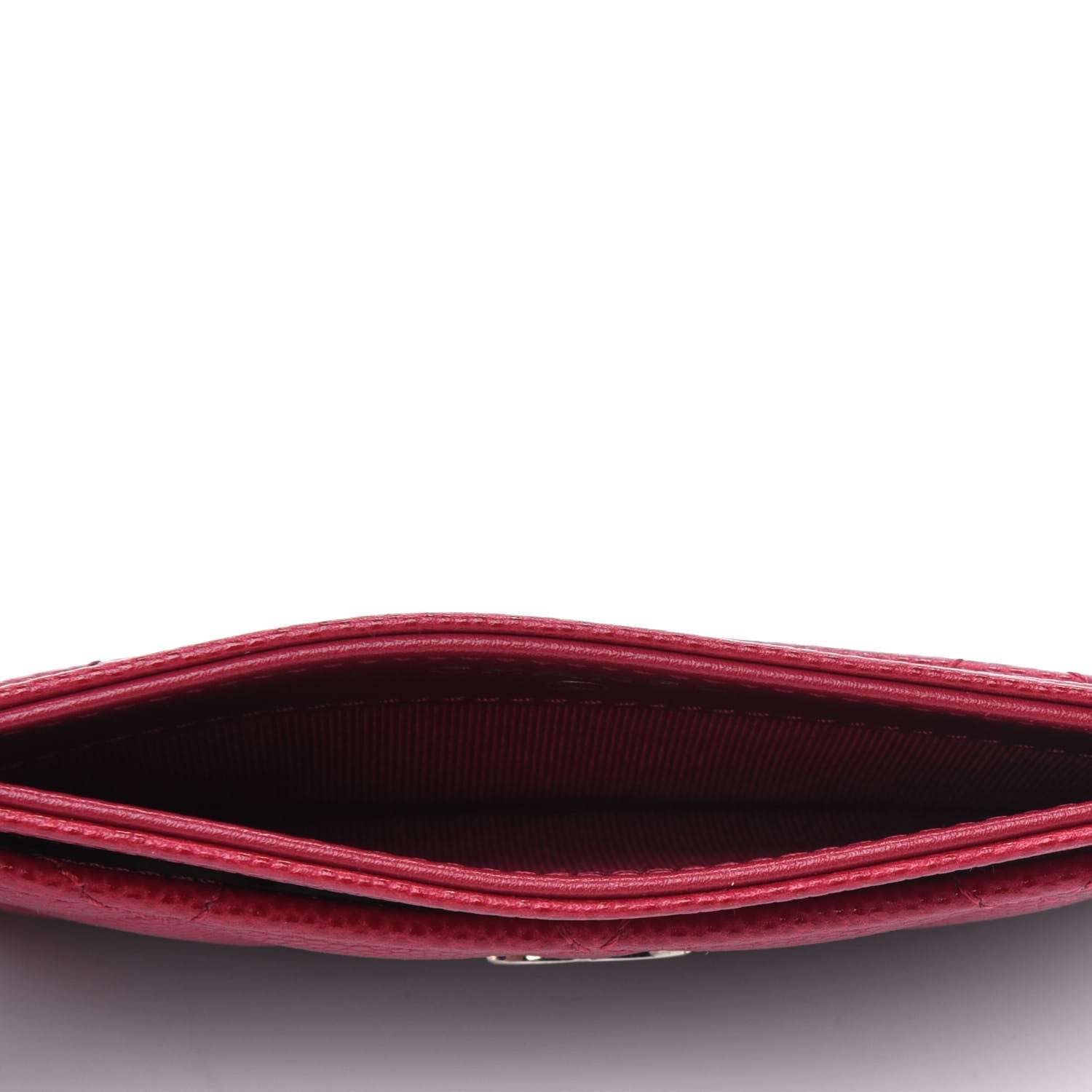 Chanel Caviar Quilted Card Holder Red 3 of 4