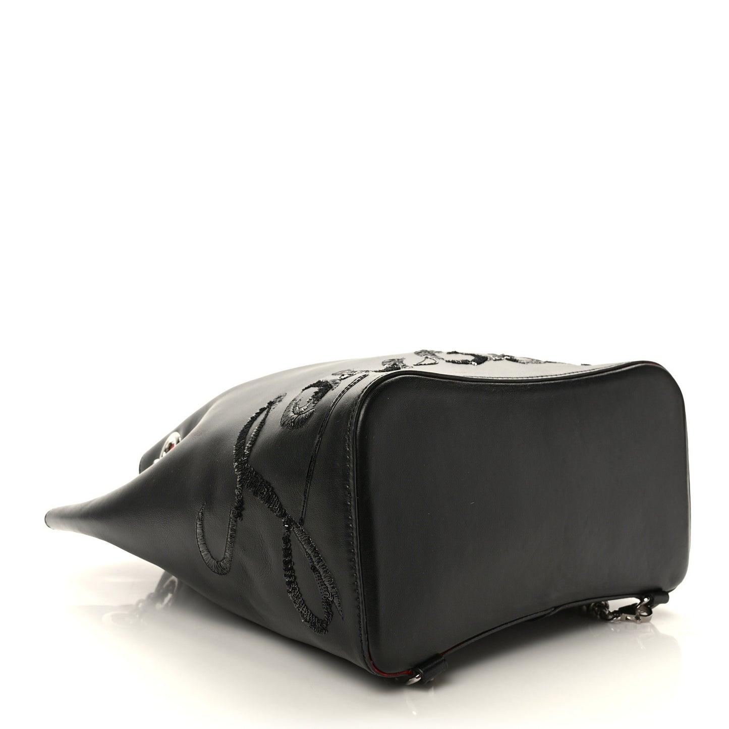 Calfskin Paris Marie Jane Logo Backpack Black