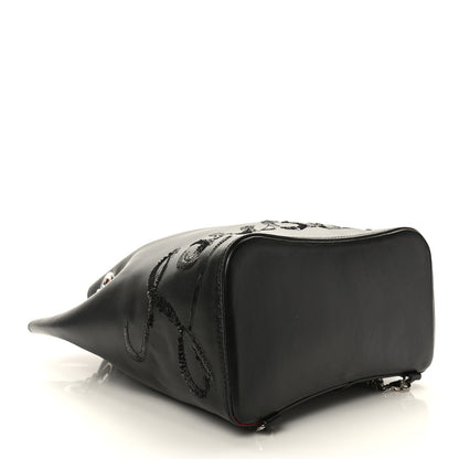 Christian Louboutin Calfskin Paris Marie Jane Logo Backpack Black 4 of 10