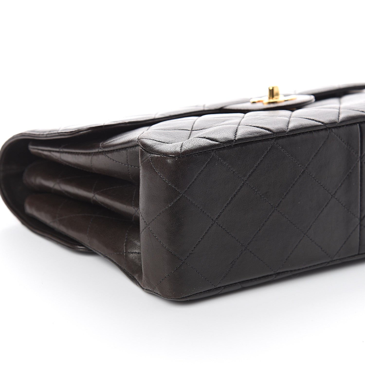 Chanel Lambskin Quilted Jumbo Double Sided Flap Black 9 of 10