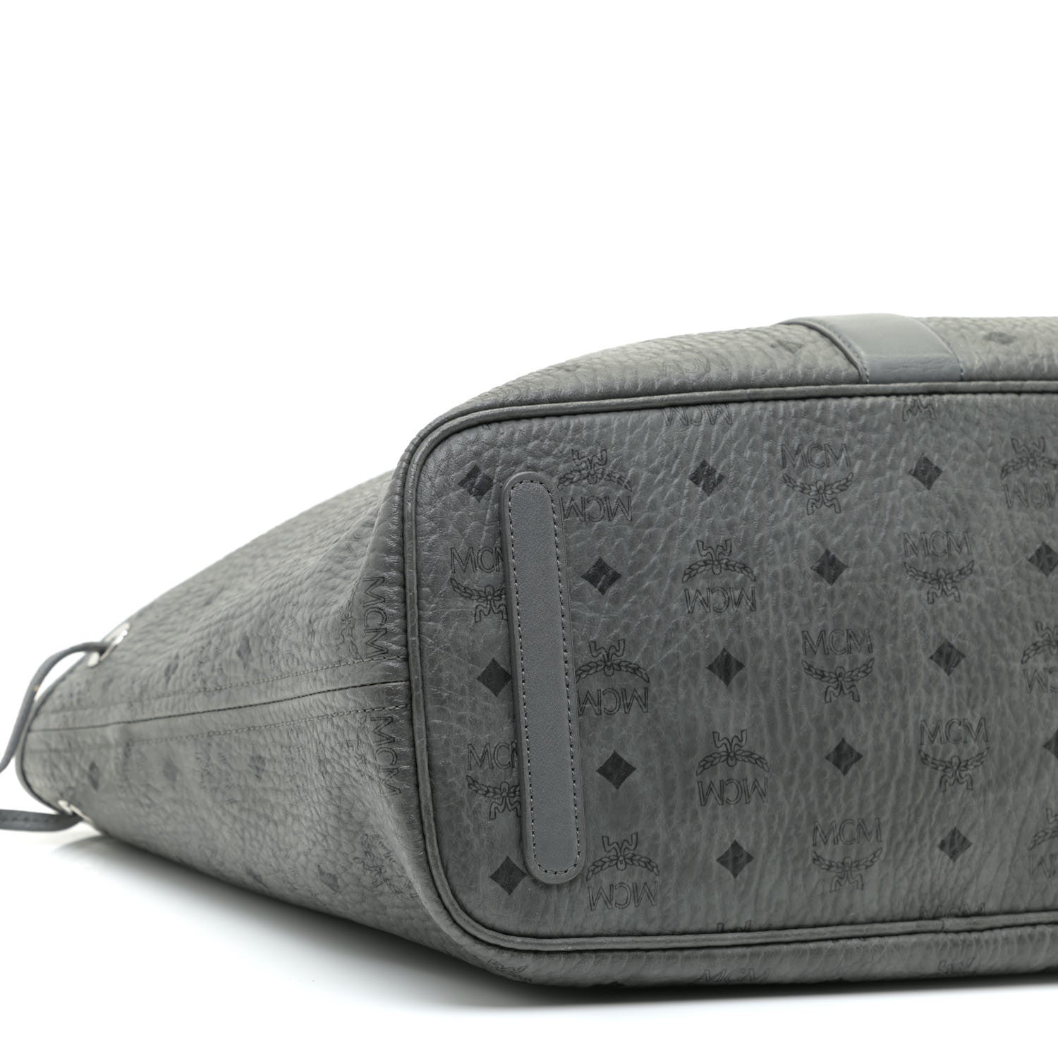 MCM Visetos Medium Liz Reversible Shopper Tote Phantom Grey 5 of 8