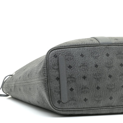 MCM Visetos Medium Liz Reversible Shopper Tote Phantom Grey 5 of 8