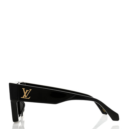 Louis Vuitton Acetate Swarovski Crystal Cyclone Sunglasses Z1578W Black 3 of 8