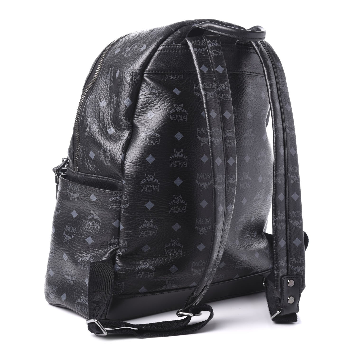 MCM Visetos Medium Studded Dual Stark Backpack Black 2 of 8