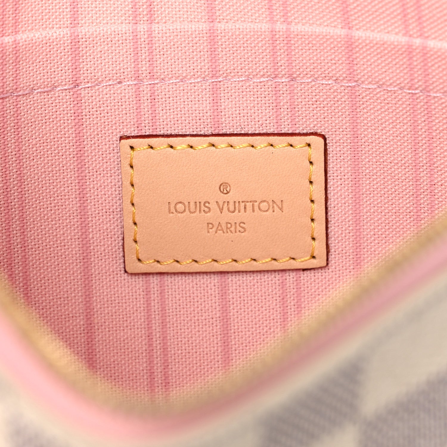 Louis Vuitton Damier Azur Neverfull MM GM Pochette Rose Ballerine 6 of 8
