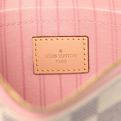 Louis Vuitton Damier Azur Neverfull MM GM Pochette Rose Ballerine 6 of 8