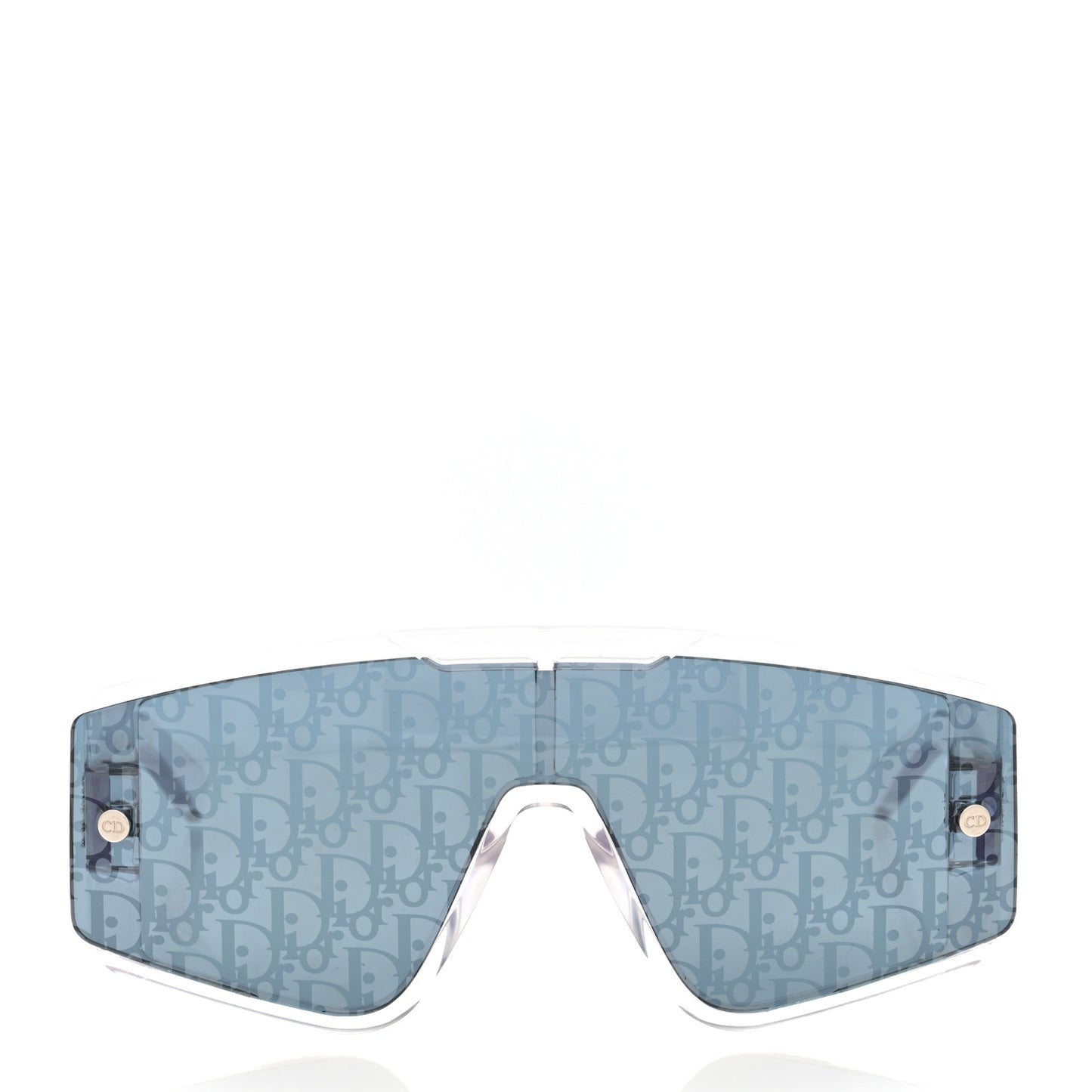 Acetate Oblique Diorxtrem MU Mask Sunglasses Crystal Smoke Mirror