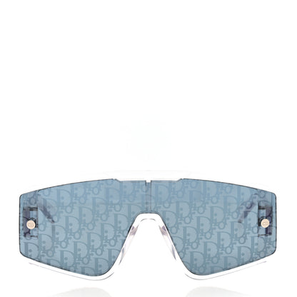 Christian Dior Acetate Oblique Diorxtrem MU Mask Sunglasses Crystal Smoke Mirror 2 of 6