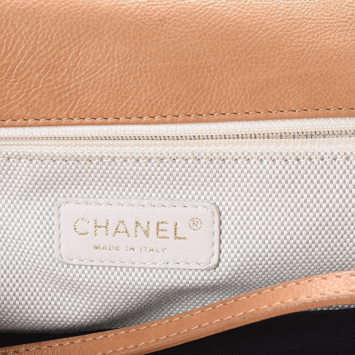 Chanel Calfskin Quilted Jumbo Retro Chain Accordion Flap Dark Beige 6 of 16
