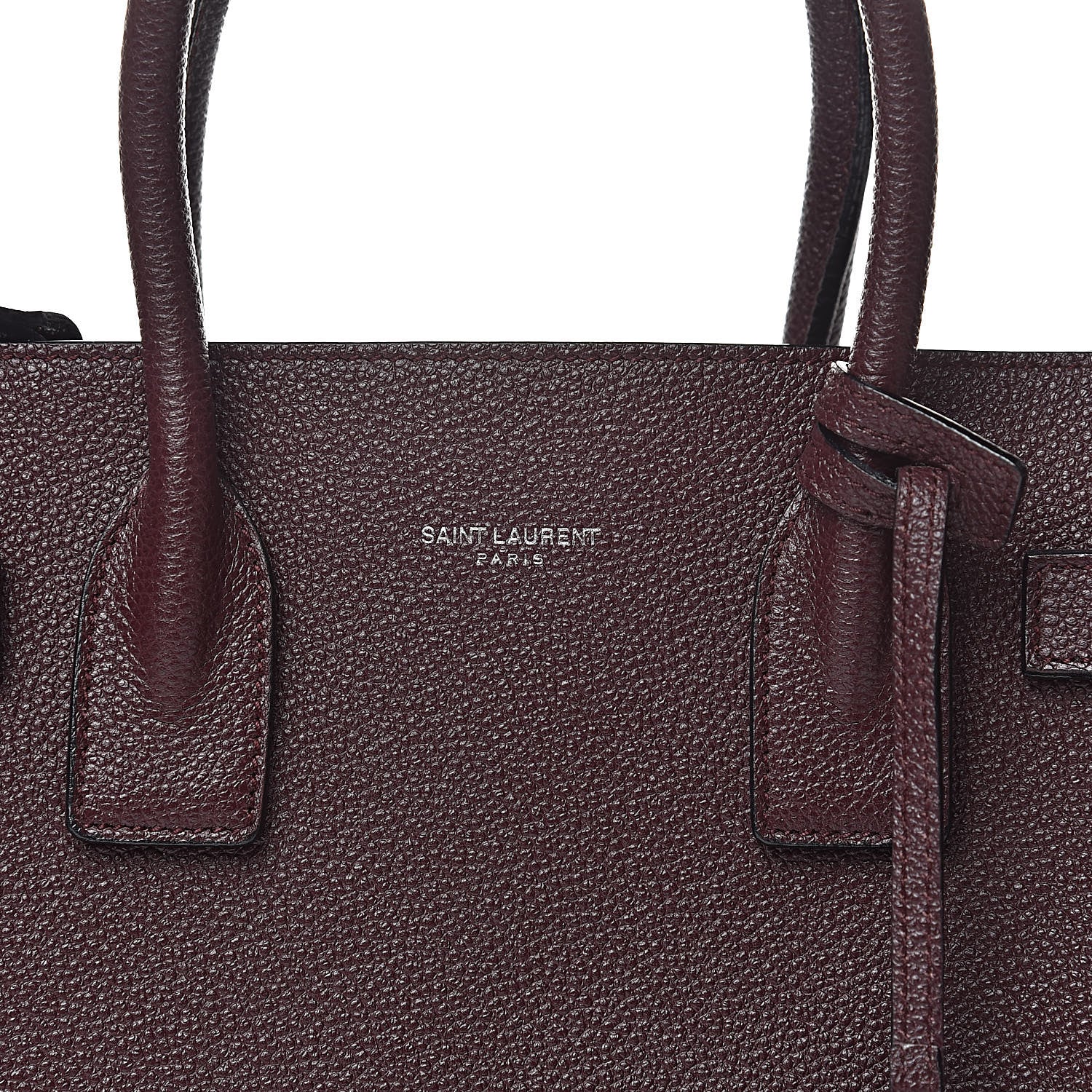 Saint Laurent Grained Calfskin Baby Sac De Jour Amaranto 10 of 14