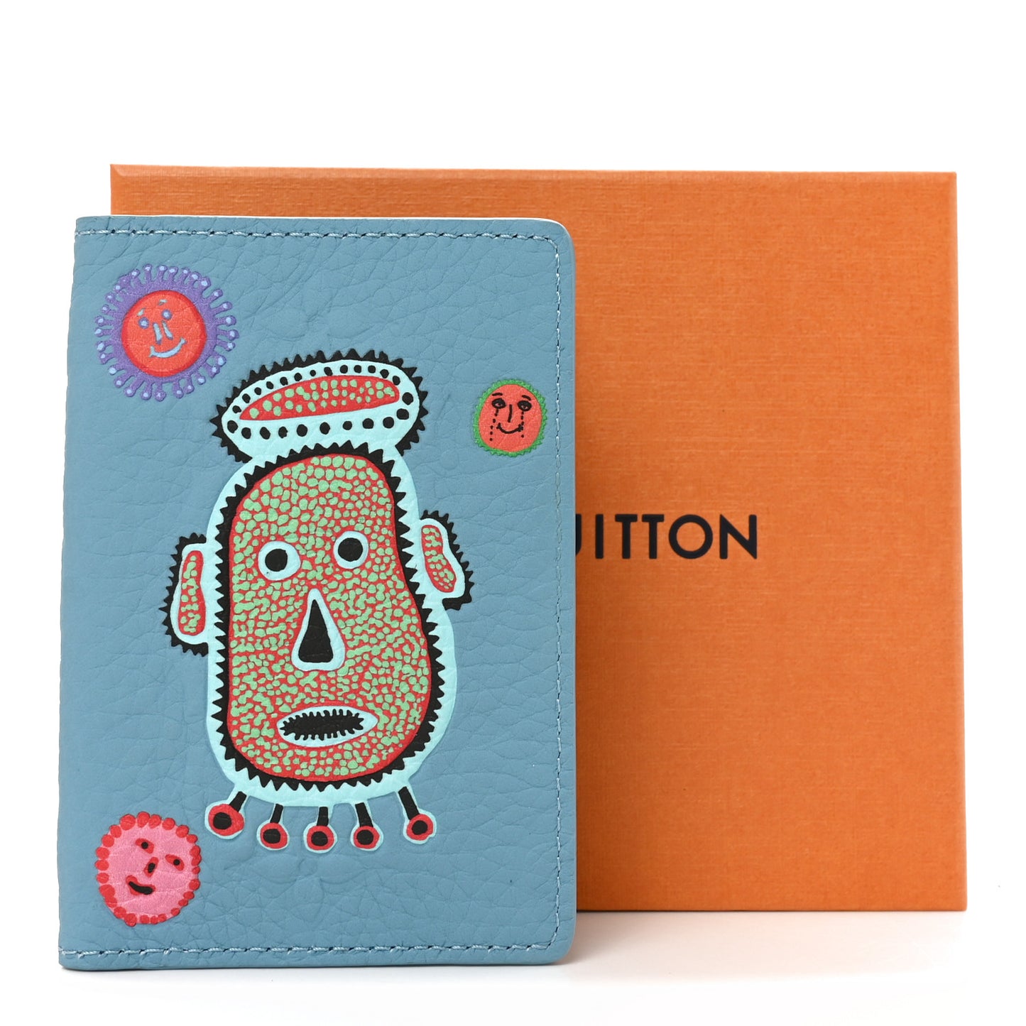 LV x YK Taurillon Pocket Organizer Blue