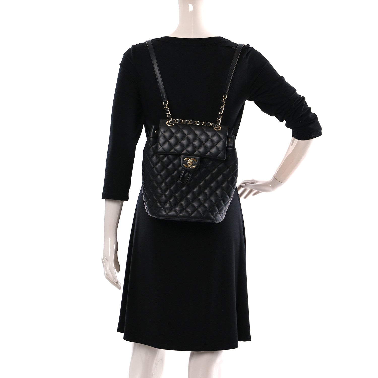 Chanel Lambskin Quilted Small Urban Spirit Backpack Black 2 of 10