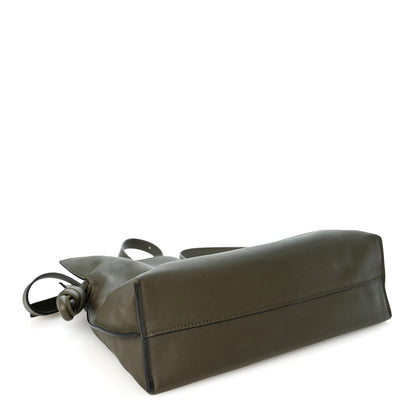 Loewe Nappa Calfskin Medium Flamenco Knot Clutch Avocado Green 4 of 10