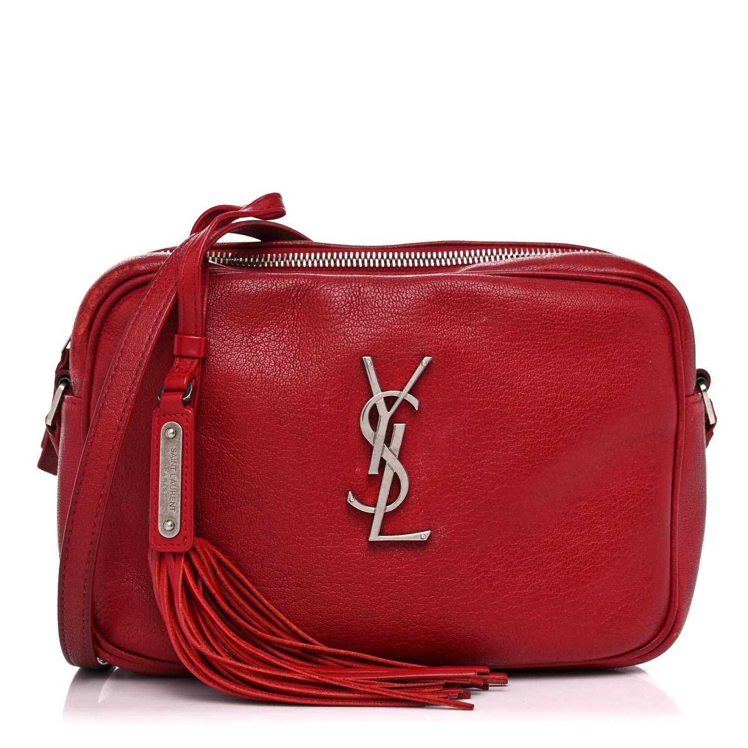Saint Laurent Lambskin Monogram Lou Camera Bag Eros Red 1 of 23