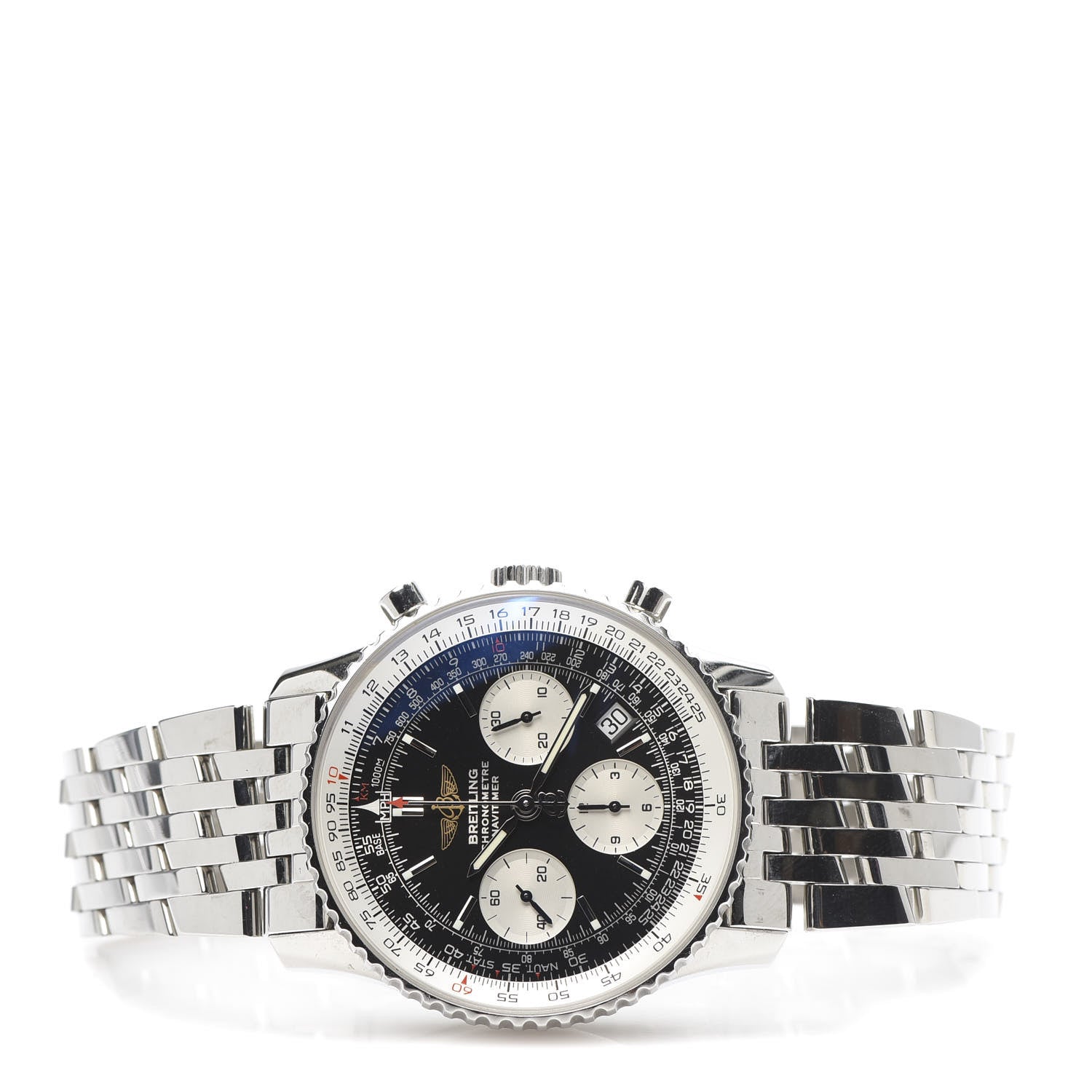Breitling Stainless Steel 42mm Navitimer Chronograph Automatic Watch Black A23322 3 of 7