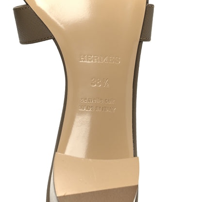 Hermes Epsom Oasis Sandals 38.5 Etoupe 8 of 10