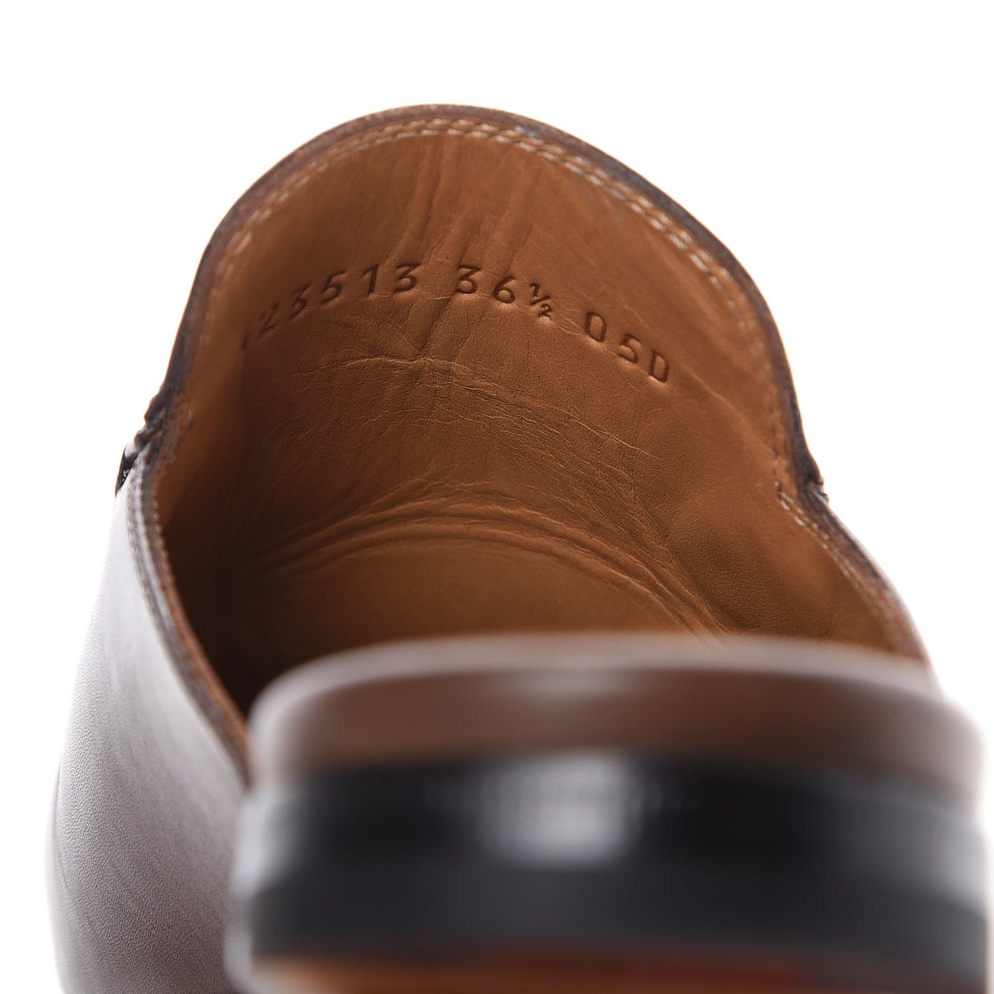 Calfskin Womens Princetown Slippers 36.5 Fondente Brown