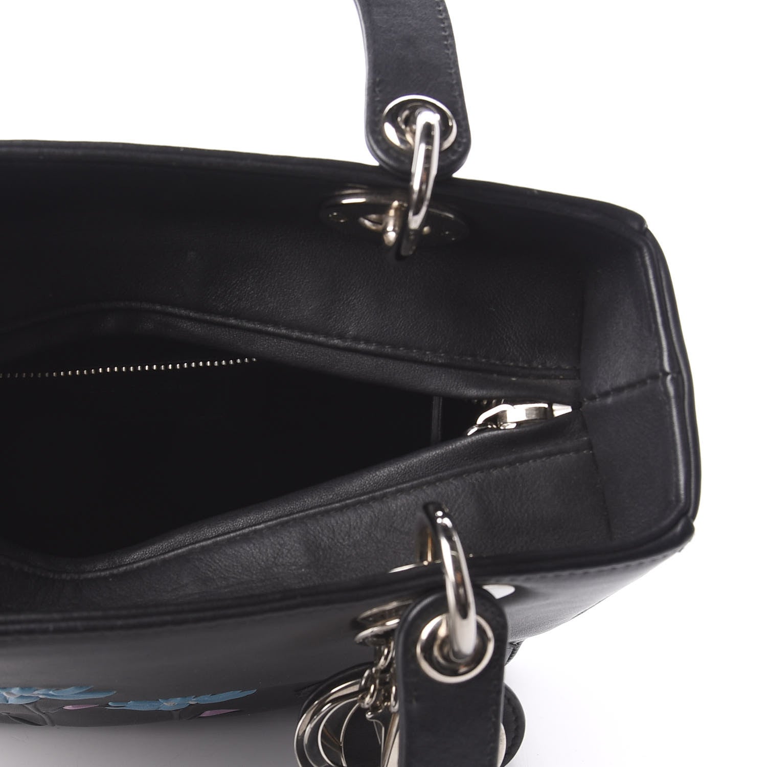 Christian Dior Calfskin Paradise Medium Lady Dior Black 5 of 8