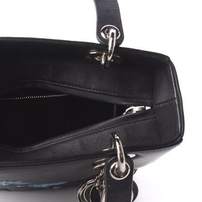 Christian Dior Calfskin Paradise Medium Lady Dior Black 5 of 8