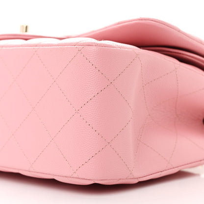 Chanel Caviar Quilted Jumbo Double Flap Pink 10 of 10