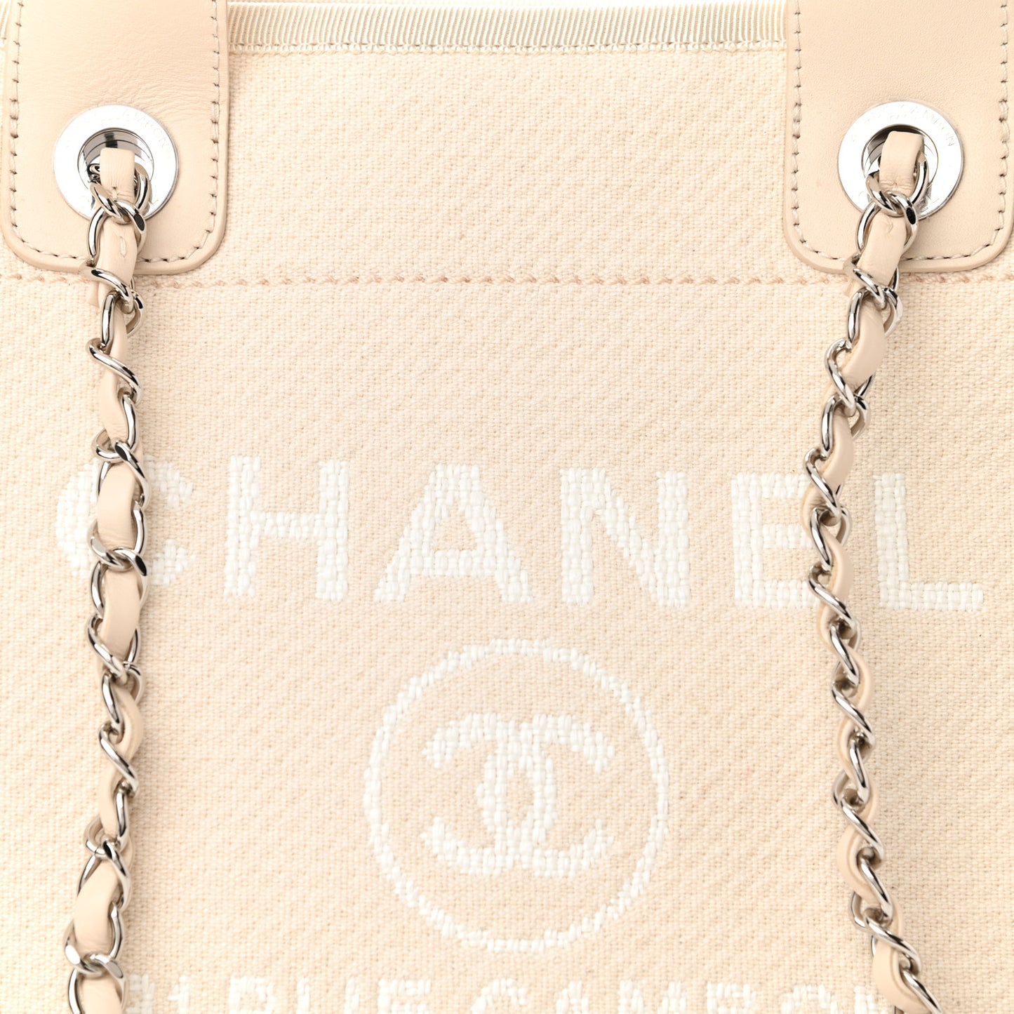 Mixed Fibers Small Deauville Tote White