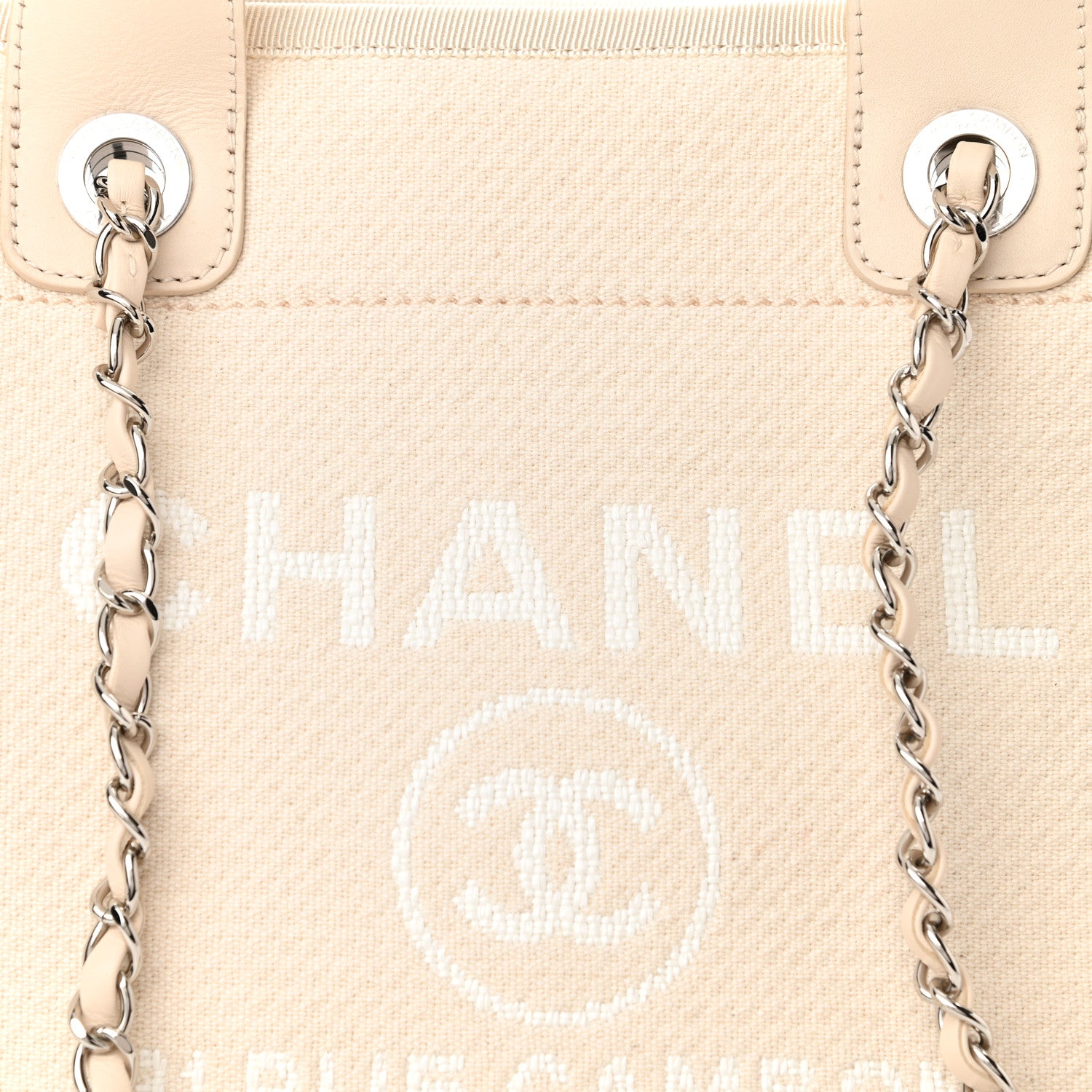 Chanel Mixed Fibers Small Deauville Tote White 9 of 11