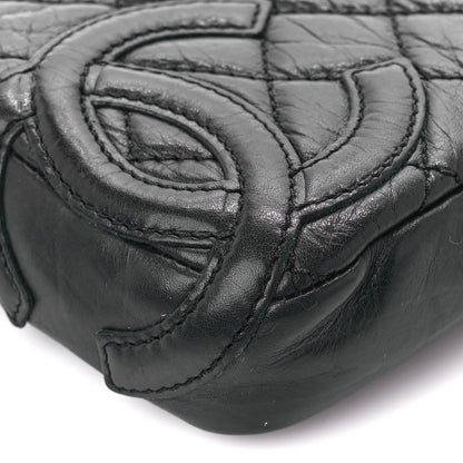 Chanel Aged Calfskin Quilted Cambon Pochette Black 9 of 10