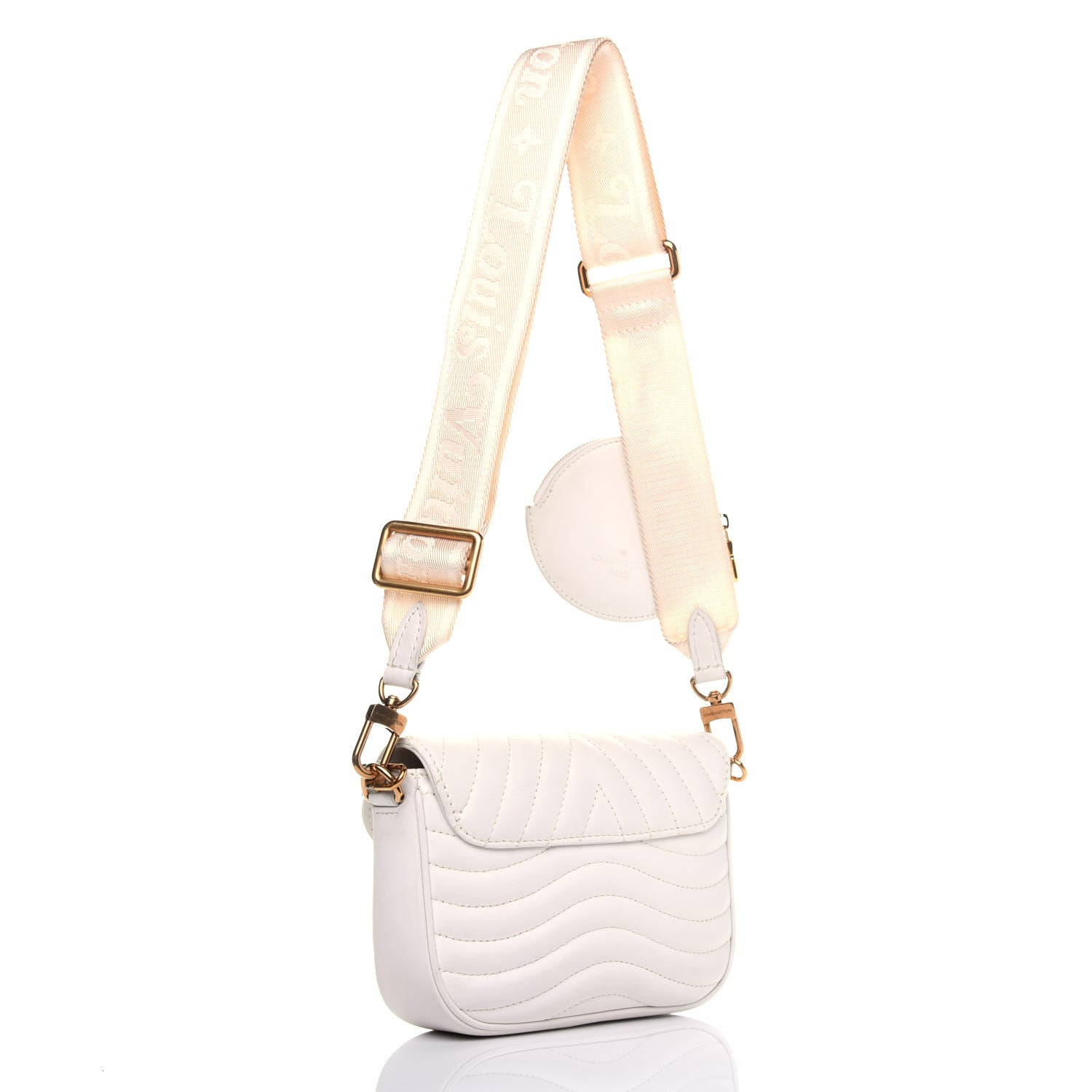 Louis Vuitton Calfskin New Wave Multi Pochette Snow 3 of 16