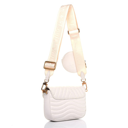Louis Vuitton Calfskin New Wave Multi Pochette Snow 3 of 16