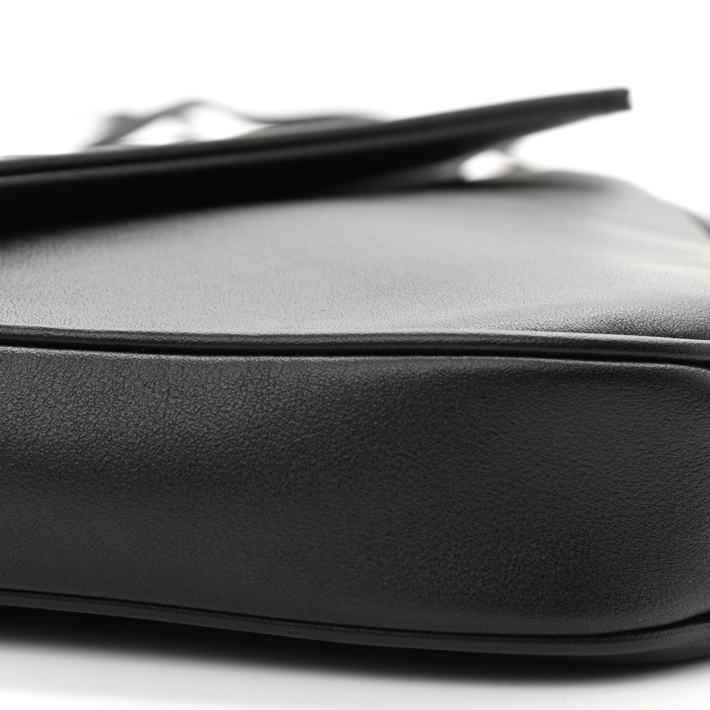 Smooth Calfskin Triangle Crossbody Bag Black