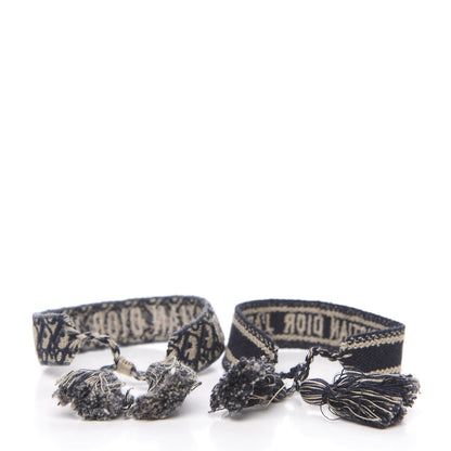 Christian Dior Woven Cotton J'Adior Friendship Bracelet Set Navy 3 of 3