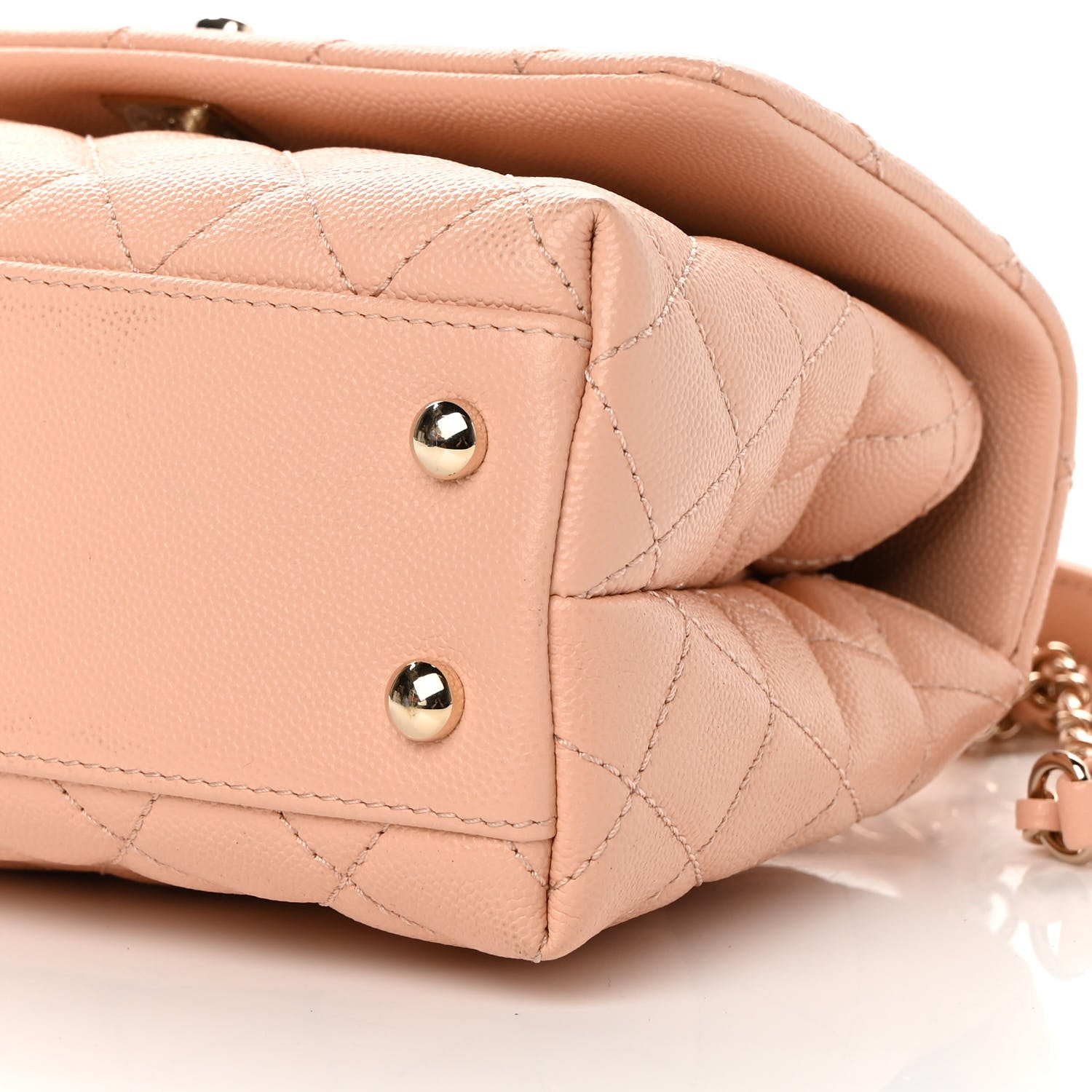 Chanel Caviar Quilted Mini Coco Handle Flap Light Pink 9 of 10