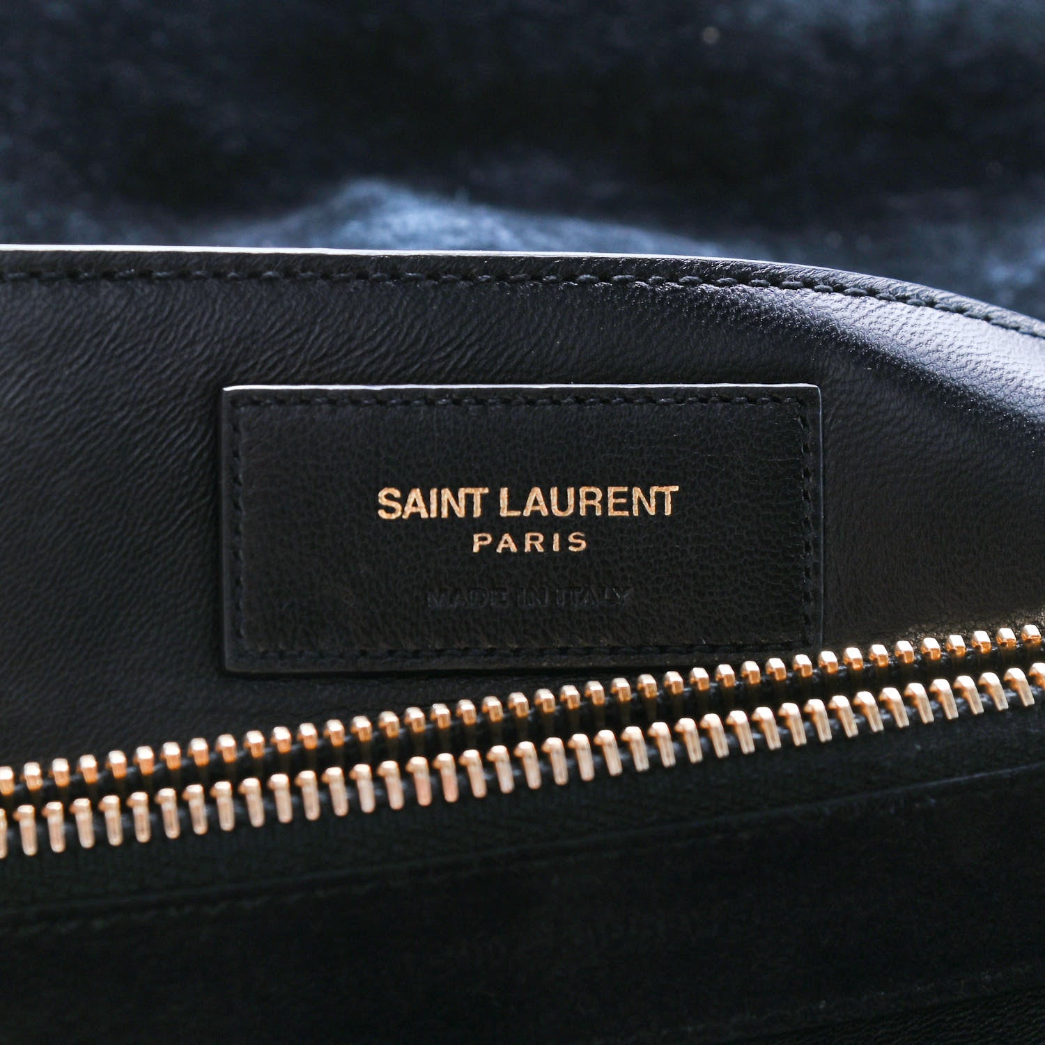 Saint Laurent Suede Mixed Matelasse Tri-Quilt Large Monogram Envelope Satchel Black 8 of 9