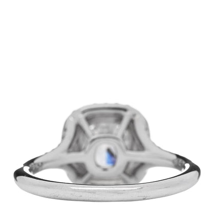 Tiffany Platinum Diamond .71ct Soleste Cushion Cut Double Halo Engagement Ring 48 4.5 4 of 7