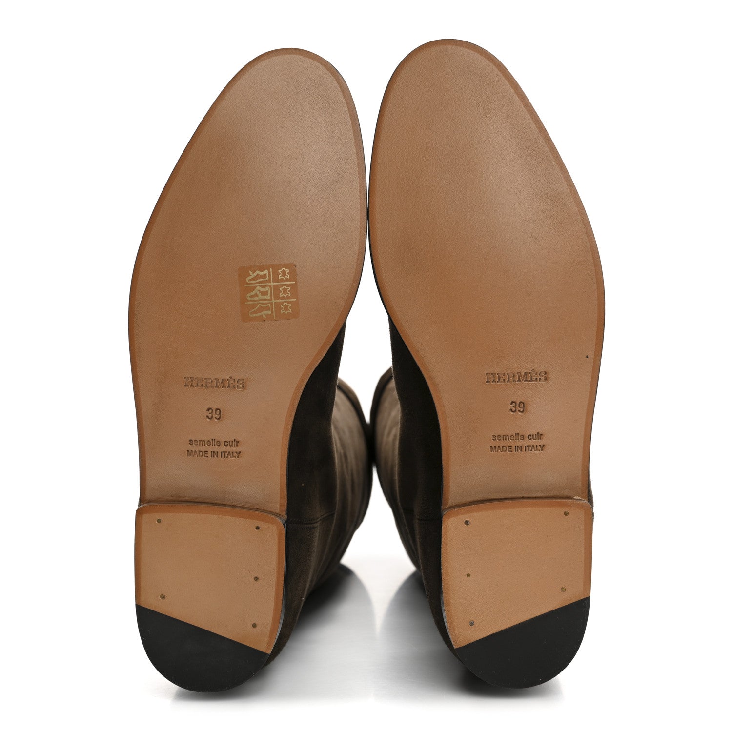 Hermes Suede Kelly Jumping Boots 39 Ecorce 5 of 8