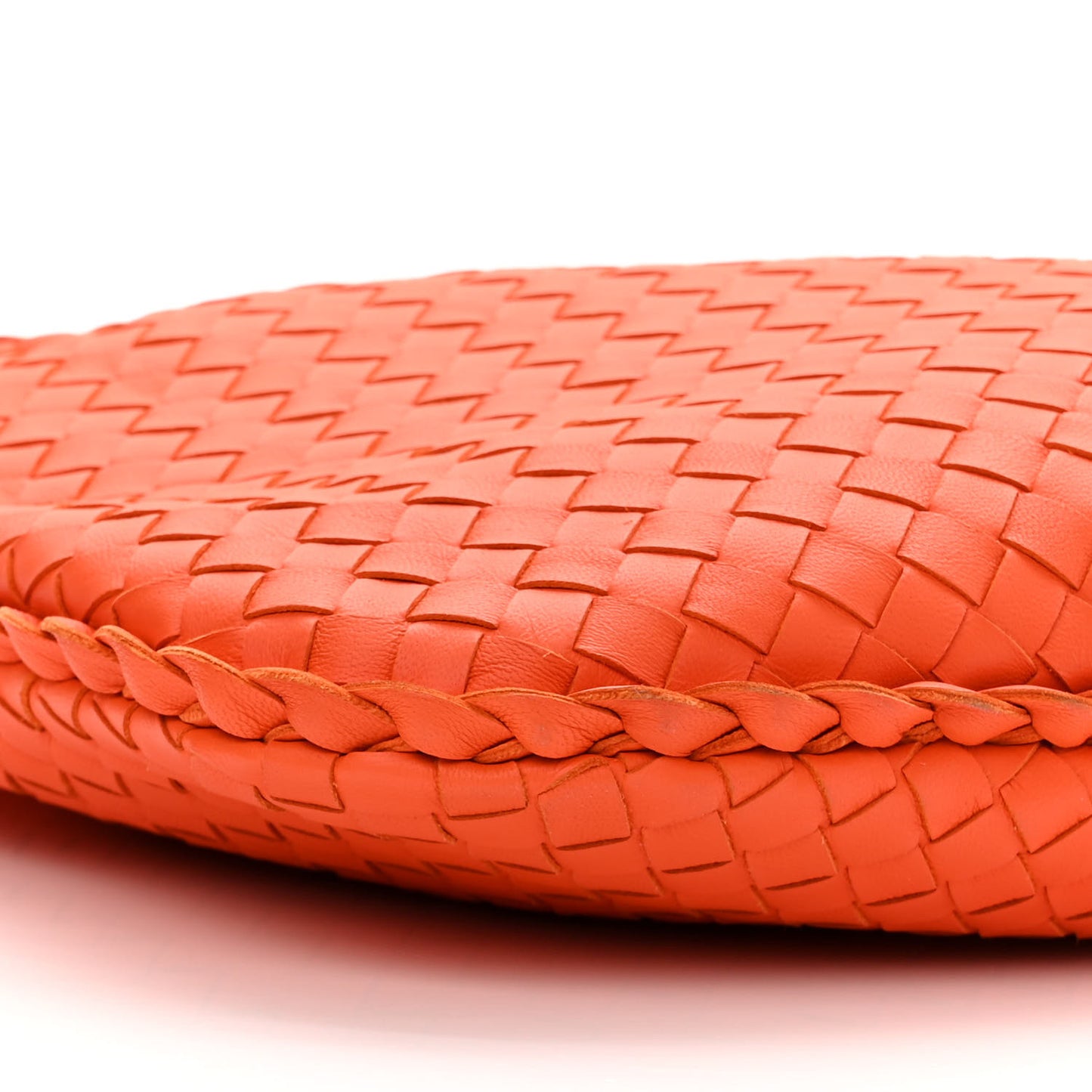 Nappa Intrecciato Medium Veneta Hobo Orange